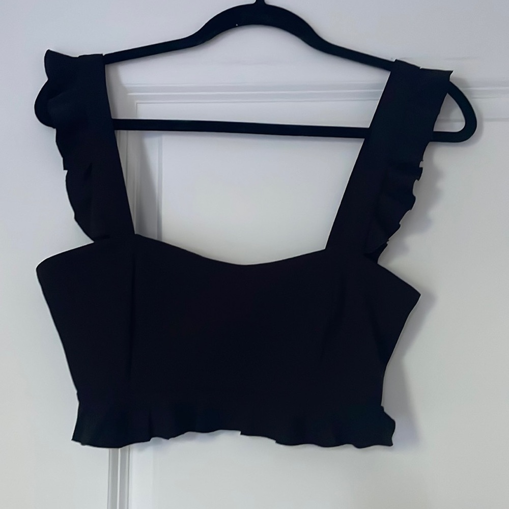 Zara ruffle crop top